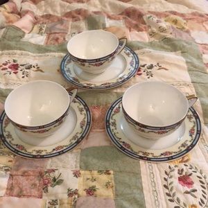 Vintage Flat Cup & Saucer (3)